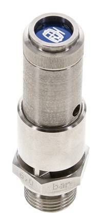 G 1/2'' Edelstahl 316 Ti Voreinstellbares Sicherheitsventil 0,6 bar (8,7 psi) DN 10