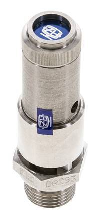 G 1/2'' Edelstahl 316 Ti Voreinstellbares Sicherheitsventil 0,6 bar (8,7 psi) DN 10