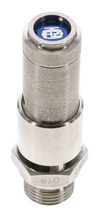 G 1/2'' Stainless steel 316 Ti Pre-Set Safety Valve 2.5 bar (36.26 psi) DN 10