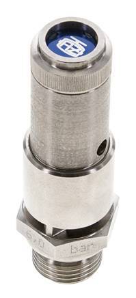 G 1/2'' Stainless steel 316 Ti Pre-Set Safety Valve 2.5 bar (36.26 psi) DN 10