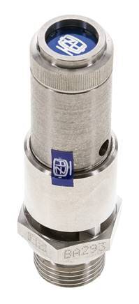 G 1/2'' Stainless steel 316 Ti Pre-Set Safety Valve 2.5 bar (36.26 psi) DN 10