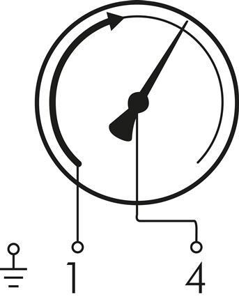 Contact Pressure Gauge NC 0..60bar (870psi) Stainless Steel 100mm Class 1 Below Connection