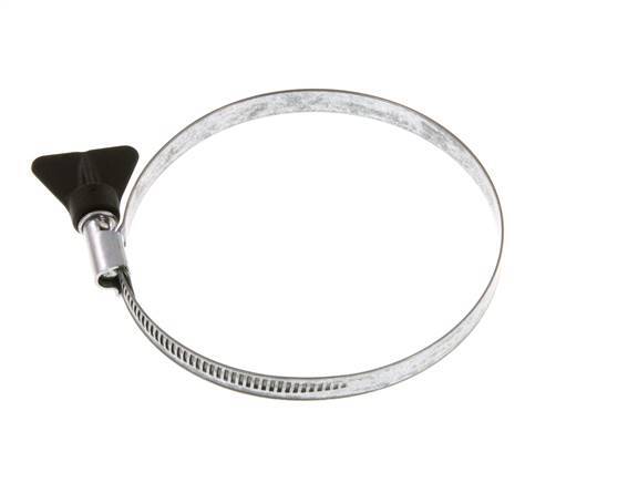 80 - 100 mm Hose Clamp with a Galvanised Steel 9 mm band With Butterfly Handle - Norma [5 Pieces]