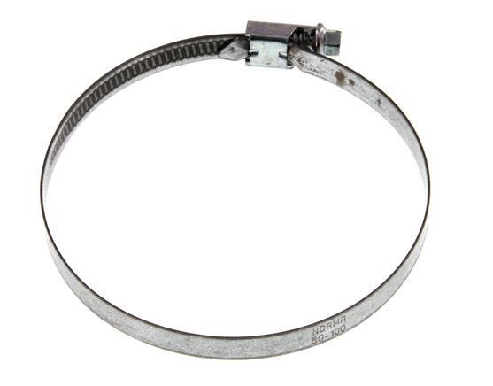 80 - 100 mm Hose Clamp with a Galvanised Steel 9 mm band - Norma [10 Pieces]