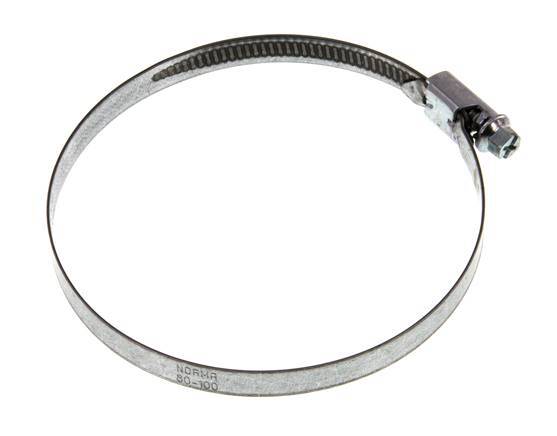 80 - 100 mm Hose Clamp with a Galvanised Steel 9 mm band - Norma [10 Pieces]