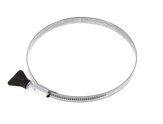 130 - 150 mm Hose Clamp with a Galvanised Steel 12 mm band With Butterfly Handle - Norma [2 Pieces]