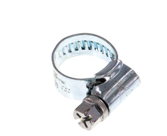 10 - 16 mm Hose Clamp with a Galvanised Steel 9 mm band - Ideal [10 Pieces]