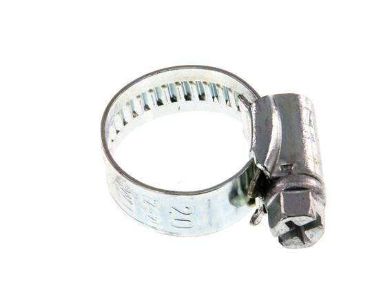 12 - 20 mm Hose Clamp with a Galvanised Steel 9 mm band - Ideal [10 Pieces]