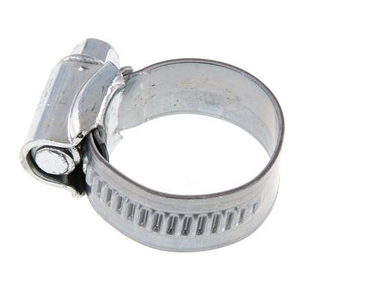 16 - 25 mm Hose Clamp with a Galvanised Steel 12 mm band - Ideal [10 Pieces]
