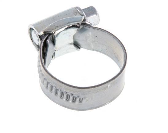 16 - 25 mm Hose Clamp with a Galvanised Steel 12 mm band - Ideal [10 Pieces]