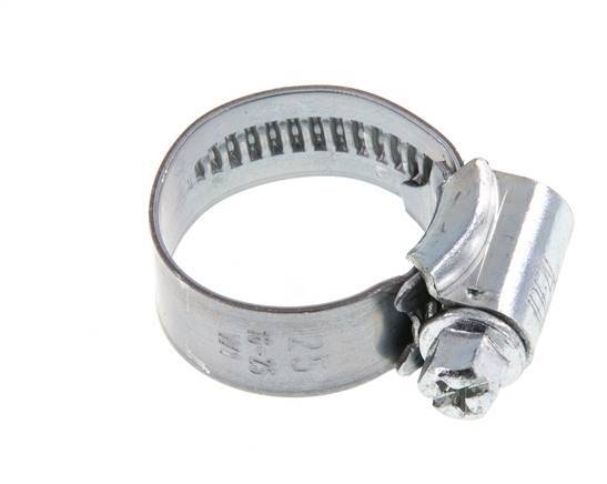 16 - 25 mm Hose Clamp with a Galvanised Steel 12 mm band - Ideal [10 Pieces]