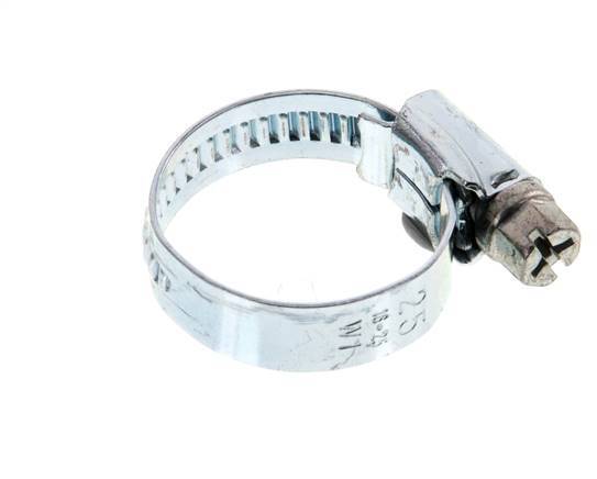 16 - 25 mm Hose Clamp with a Galvanised Steel 9 mm band - Ideal [10 Pieces]