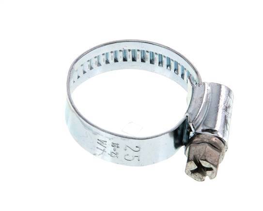 16 - 25 mm Hose Clamp with a Galvanised Steel 9 mm band - Ideal [10 Pieces]