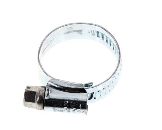 16 - 25 mm Hose Clamp with a Galvanised Steel 9 mm band - Ideal [10 Pieces]