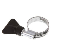 16 - 27 mm Hose Clamp with a Galvanised Steel 9 mm band With Butterfly Handle - Norma [5 Pieces]