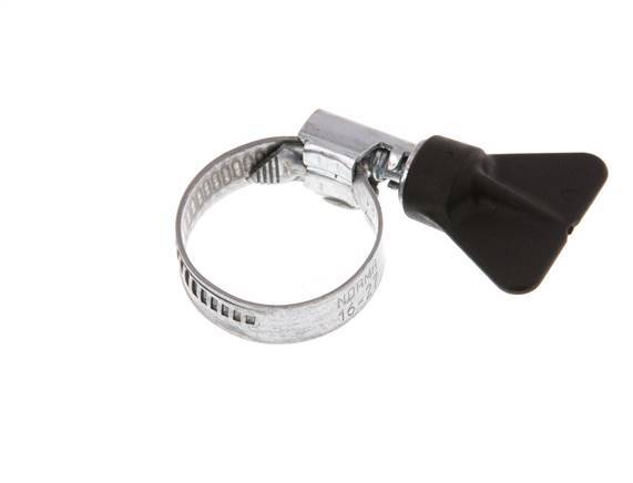 16 - 27 mm Hose Clamp with a Galvanised Steel 9 mm band With Butterfly Handle - Norma [5 Pieces]