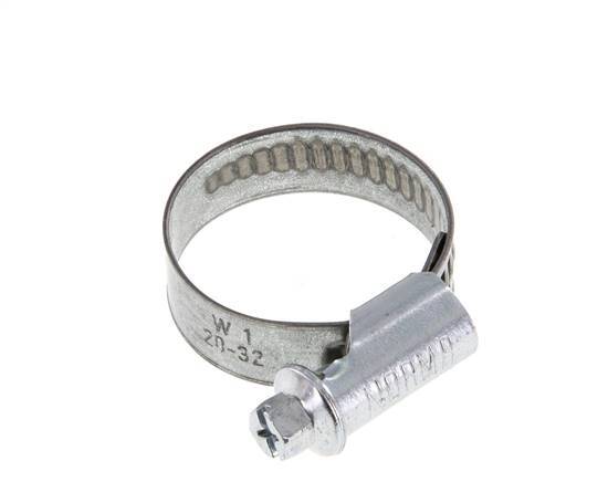 20 - 32 mm Hose Clamp with a Galvanised Steel 12 mm band - Norma [10 Pieces]