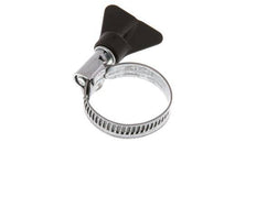 20 - 32 mm Hose Clamp with a Galvanised Steel 9 mm band With Butterfly Handle - Norma [5 Pieces]