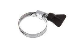 25 - 40 mm Hose Clamp with a Galvanised Steel 9 mm band With Butterfly Handle - Norma [5 Pieces]