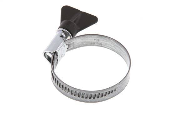 35 - 50 mm Hose Clamp with a Galvanised Steel 12 mm band With Butterfly Handle - Norma [5 Pieces]