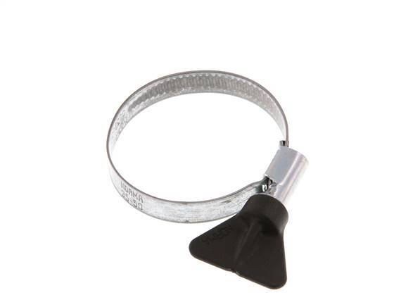 35 - 50 mm Hose Clamp with a Galvanised Steel 9 mm band With Butterfly Handle - Norma [5 Pieces]