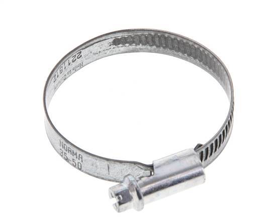 35 - 50 mm Hose Clamp with a Galvanised Steel 9 mm band - Norma [10 Pieces]