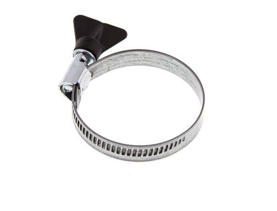 40 - 60 mm Hose Clamp with a Galvanised Steel 12 mm band With Butterfly Handle - Norma [5 Pieces]