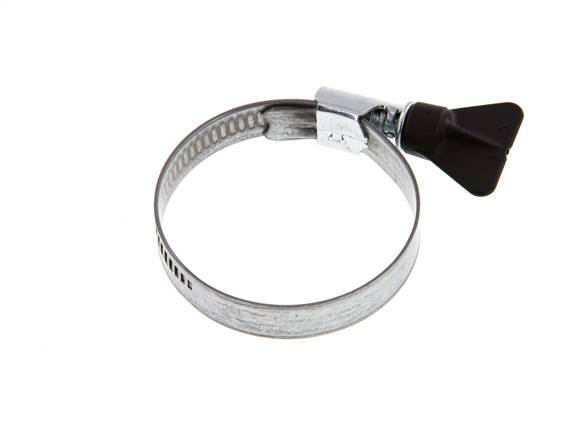 40 - 60 mm Hose Clamp with a Galvanised Steel 12 mm band With Butterfly Handle - Norma [5 Pieces]