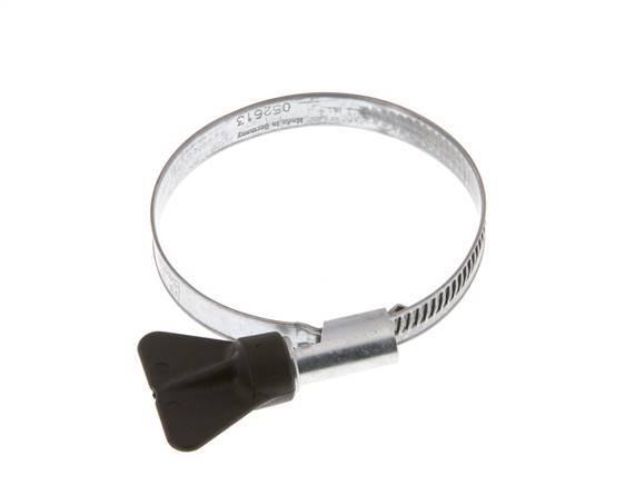 40 - 60 mm Hose Clamp with a Galvanised Steel 9 mm band With Butterfly Handle - Norma [5 Pieces]