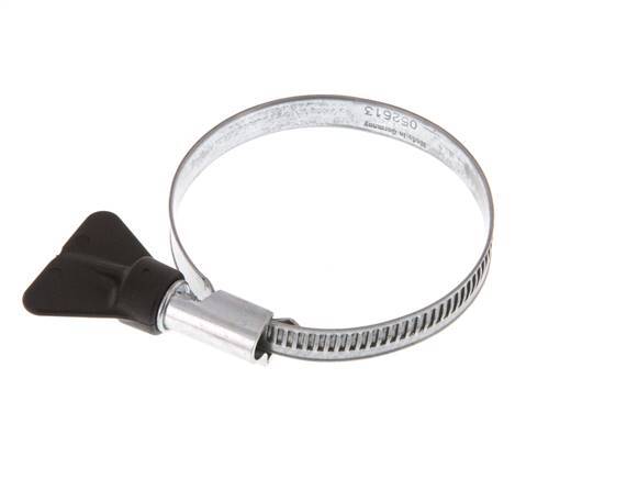 40 - 60 mm Hose Clamp with a Galvanised Steel 9 mm band With Butterfly Handle - Norma [5 Pieces]