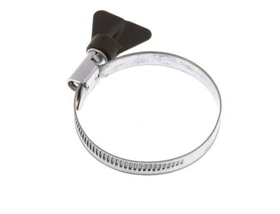 40 - 60 mm Hose Clamp with a Galvanised Steel 9 mm band With Butterfly Handle - Norma [5 Pieces]
