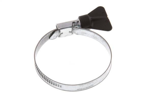 40 - 60 mm Hose Clamp with a Galvanised Steel 9 mm band With Butterfly Handle - Norma [5 Pieces]