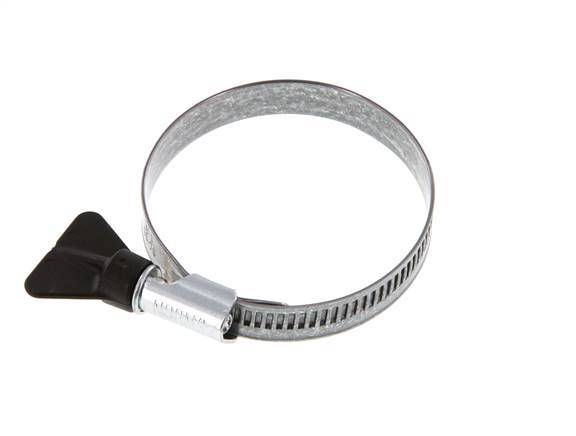 50 - 70 mm Hose Clamp with a Galvanised Steel 12 mm band With Butterfly Handle - Norma [5 Pieces]