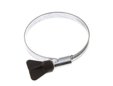 50 - 70 mm Hose Clamp with a Galvanised Steel 9 mm band With Butterfly Handle - Norma [5 Pieces]