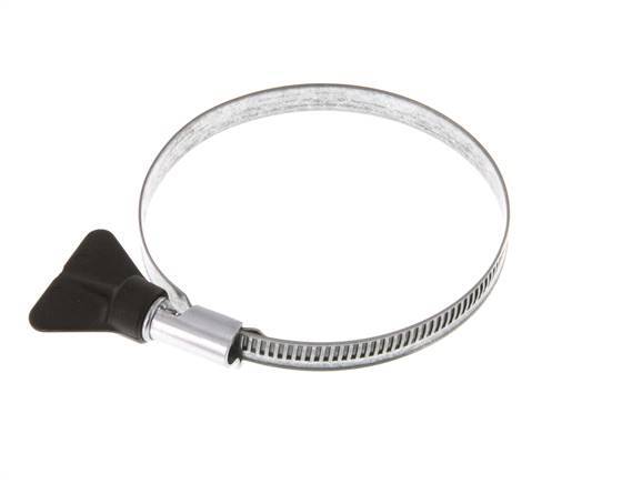 60 - 80 mm Hose Clamp with a Galvanised Steel 9 mm band With Butterfly Handle - Norma [5 Pieces]