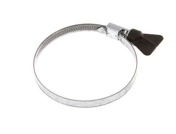 60 - 80 mm Hose Clamp with a Galvanised Steel 9 mm band With Butterfly Handle - Norma [5 Pieces]