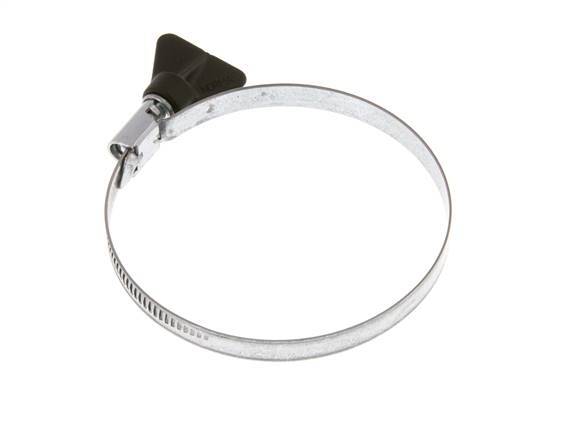 70 - 90 mm Hose Clamp with a Galvanised Steel 9 mm band With Butterfly Handle - Norma [5 Pieces]