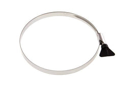 130 - 150 mm Hose Clamp with a Stainless Steel 304 12 mm band With Butterfly Handle - Norma