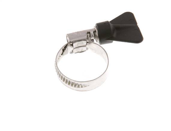 16 - 27 mm Hose Clamp with a Stainless Steel 304 9 mm band With Butterfly Handle - Norma [2 Pieces]