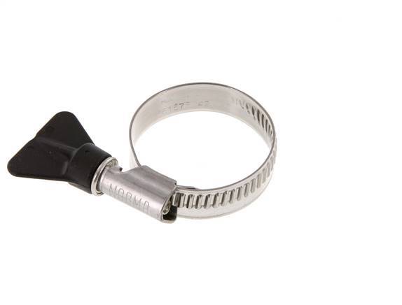 25 - 40 mm Hose Clamp with a Stainless Steel 304 12 mm band With Butterfly Handle - Norma [2 Pieces]