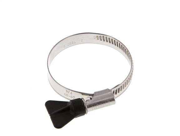 40 - 60 mm Hose Clamp with a Stainless Steel 304 12 mm band With Butterfly Handle - Norma [2 Pieces]