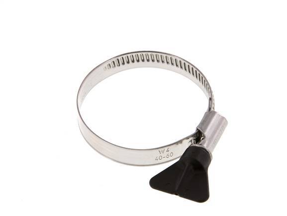 40 - 60 mm Hose Clamp with a Stainless Steel 304 12 mm band With Butterfly Handle - Norma [2 Pieces]