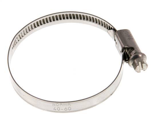 40 - 60 mm Hose Clamp with a Stainless Steel 304 9 mm band - Norma [2 Pieces]