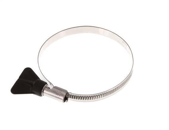 60 - 80 mm Hose Clamp with a Stainless Steel 304 9 mm band With Butterfly Handle - Norma [2 Pieces]