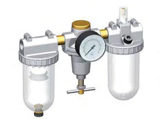 FRL 3-Part G1/2'' 3200 l/min 0.5-10.0bar/7-145psi Auto Metal Standard 3