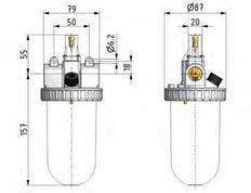 Schmierstoff G1/2'' Schutzkäfig Polycarbonat Standard 3