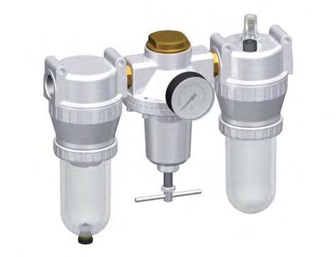 FRL 3-Part G1'' 4900 l/min 0.5-10.0bar/7-145psi Semi-Auto Polycarbonate Standard 5