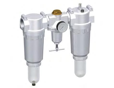 FRL 3-Teilig G2'' 18500l/min 0.5-10.0bar/7-145psi Semi-Auto Polycarbonat Standard 8