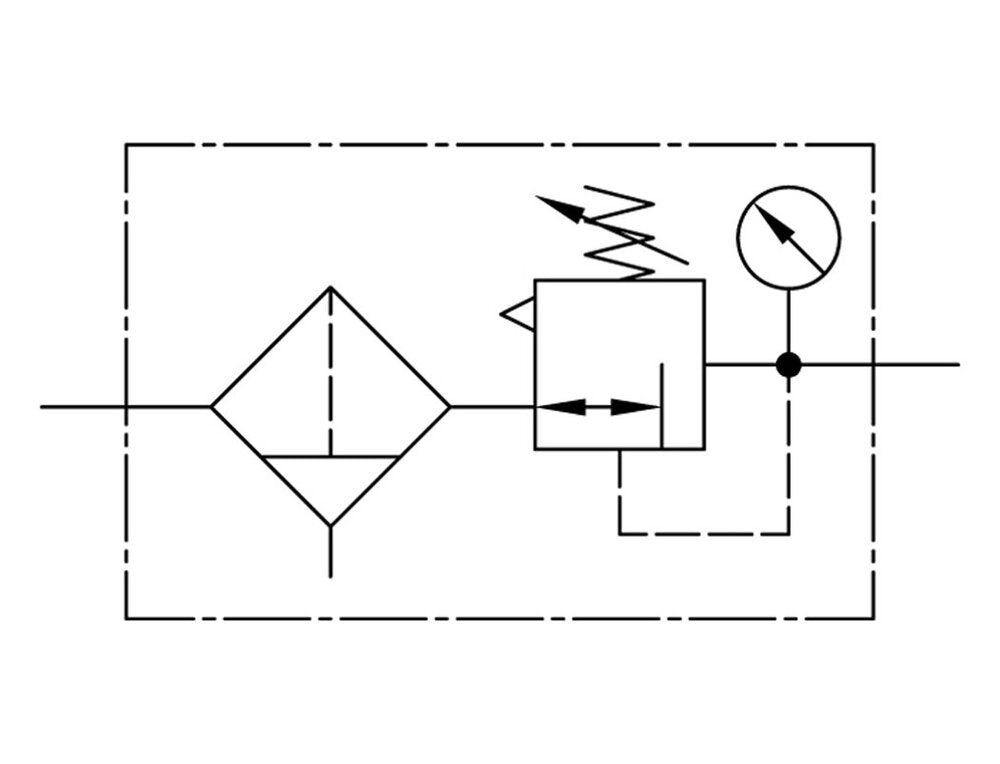 Filter-Regler G3/8'' 900l/min 0,1-3,0bar/1-44psi Schutzkäfig Standard 1