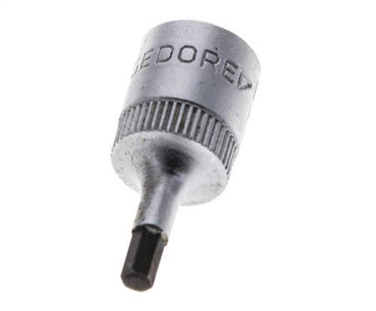 1/4" Gedore 28mm langer Steckschlüsseleinsatz für 3 mm Innensechskantschrauben